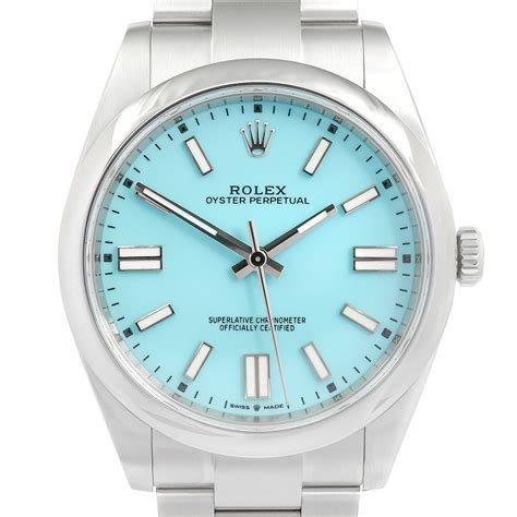 rolex oyster perpetual tiffany blue.